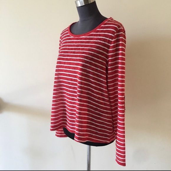 Striped Long Sleeve Blouse Top - Picture 2 of 7